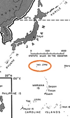 Iwo Jima Location Map