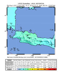 Jakarta, Indonesia Shakemap (2007 08 08)