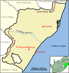 Jcw Map Natal Tugela