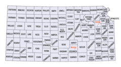 Kansas Counties Map