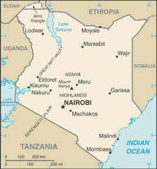 Kenya Cia Wfb Map