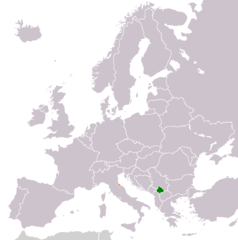 Kosovo San Marino Locator