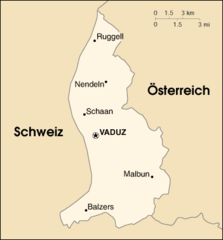 Liechtenstein Map German