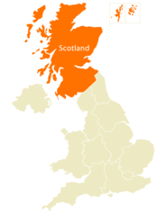 Location Map of Scotland