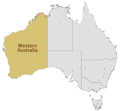 Location Map of Western Australia