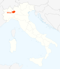 Location of Milan Map