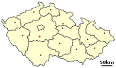 Location of Czech City Sedlcany