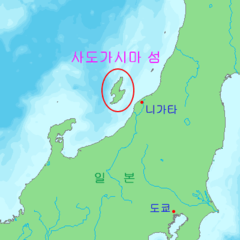 Location of Sadogashima Island Ko