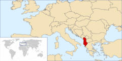 Locationofalbania