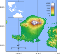 Lombok Topography