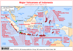 Map Indonesia Volcanoes