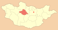 Map Mn Arkhangai Aimag