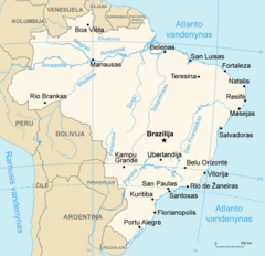 Map of Brazil (lithuanian)