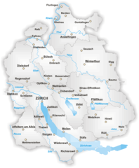 Map of Canton Zurich