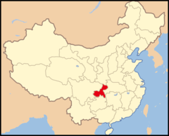 Map of China Chongqing