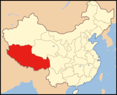 Map of China Tibet