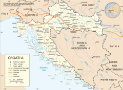 Map of Croatia Un