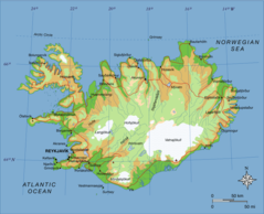 Map of Iceland