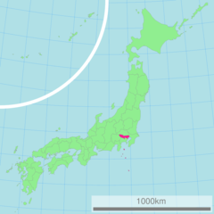 Map of Japan With Highlight On 13 Tokyo Prefecture