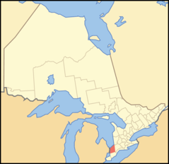 Map of Ontario Lambton