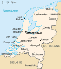 Map of the Netherlands Nl