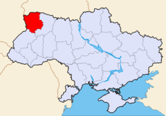 Map of Ukraine Political Simple Oblast Wolhynien