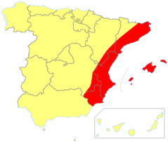 Map Spain Levante