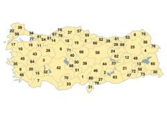 Mapturkishprovincesnumbers