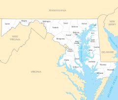 Maryland County Map