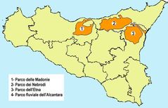 Natural Park Map of Sicily