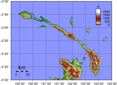 New Ireland Topography