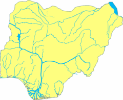 Nigeria Blank With Rivers