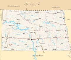 North Dakota Reference Map