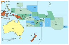 Oceania Iso 3166 1