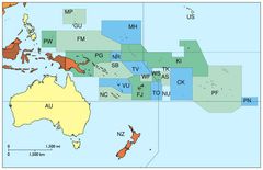 Oceania Without Asian Country Codes