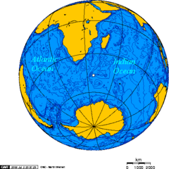 Orthographic Projection Centered On the Prince Edward Island