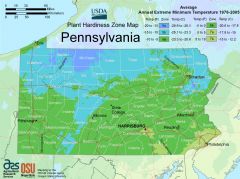 Pennsylvania Plant Hardiness Zone Map