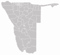 Regionen Und Wahlkreise In Namibia Hellgrau