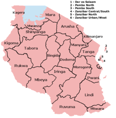 Regions of Tanzania