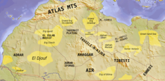 Saharan Topographic Elements Map