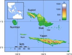 Schouten Islands (in) Topography