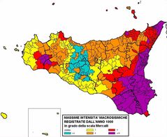 Sesimic Map of Sicily