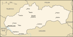 Slovakia Map Norsk