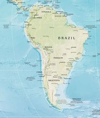 South America Physical Map 2