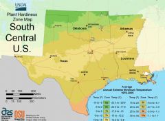 South Central Us Plant Hardiness Zone Map