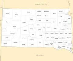 South Dakota County Map