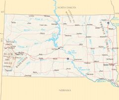 South Dakota Reference Map