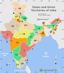 States And Union Territories of India Png