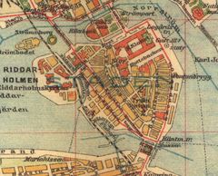 Stockholm Gamla Stan Map 1910