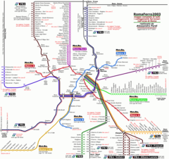 Subway Travel Map Rome